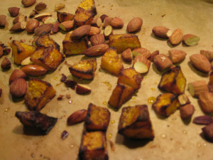 Roasted squash and almonds.